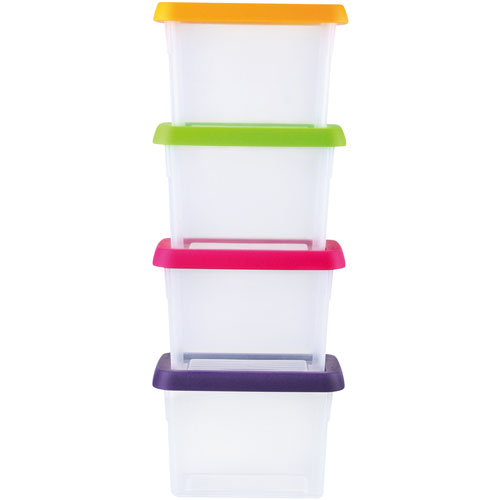 Foto de Caja Con Tapa Tengone 0.5L 13X8.5X20.5Cm Con 4 Traslucido 