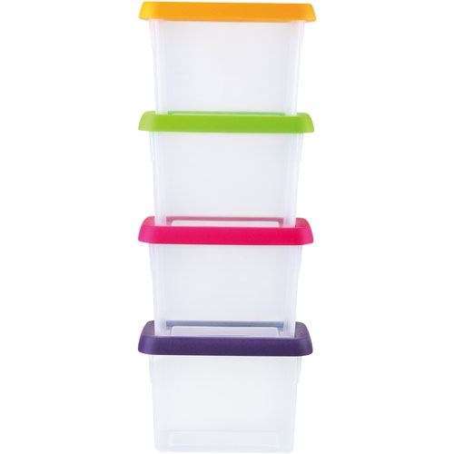 Foto de Caja Con Tapa Tengone 1.5L 18.5X12.5X23Cm Con 4 Traslucido 