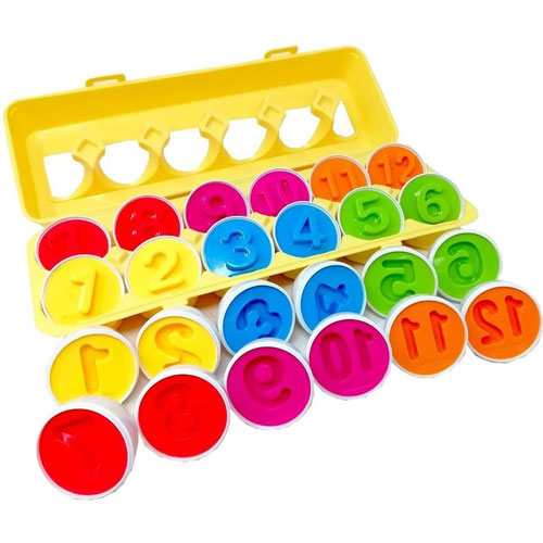 Foto de Caja de huevos con numeros 