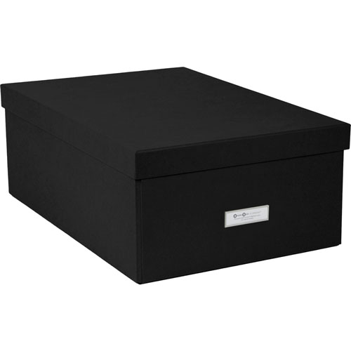 Caja de Cartón Premium 30x20x10 cm. Negro, con Logo (100 Unidades)
