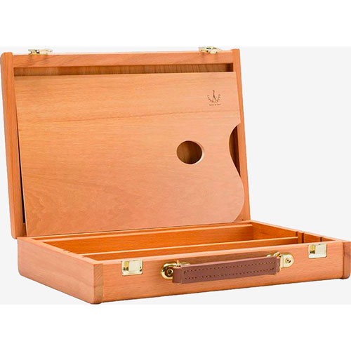 Foto de Caja para Arte Cappelletto madera de Haya con Paleta de Nogal 38x27cm 