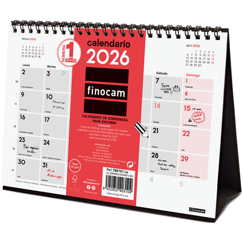 Foto de Calendario De Escritorio Finocam 21X15Cm 26 