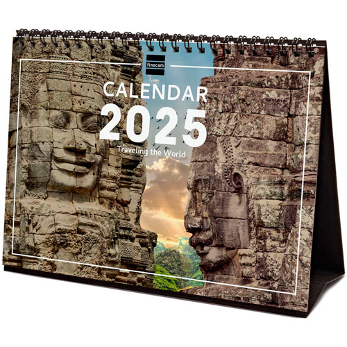 Foto de Calendario de Escritorio Finocam Traveling 2025 21x15.5 cm 