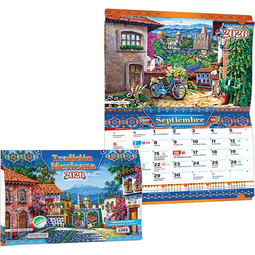Foto de Calendario de pared Len 2026 27x20 cm tradiciones mexicana 
