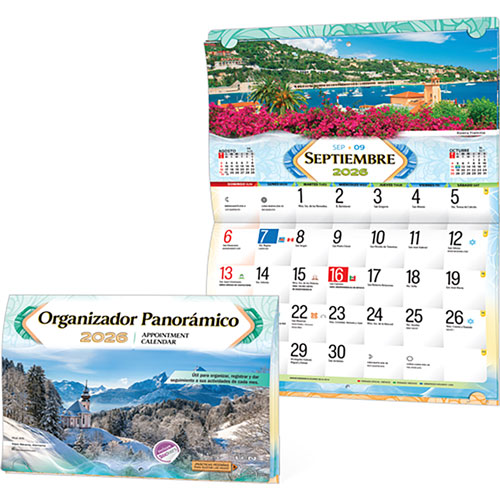 Foto de Calendario de pared Len 2026 27x20cm panorámico 