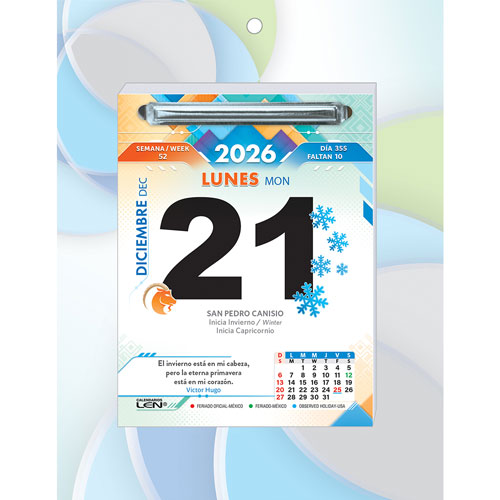 Foto de Calendario Exfoliador Len 2026 