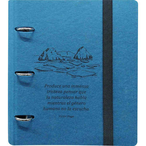 Foto de Carpeta Juvenil Tamaño Carta Con 3 Argollas Senfort Recicla 120 Hojas 4 Separadores 