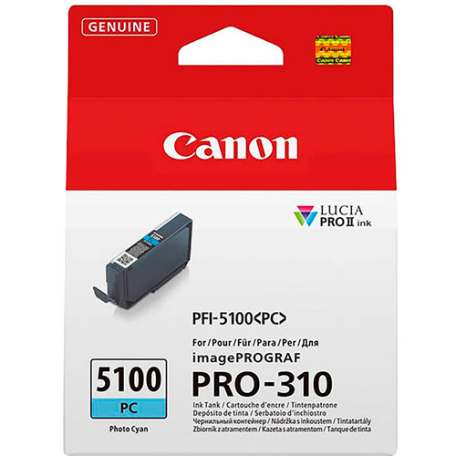 Foto de Cartucho Inkjet Canon Pfi-5100 Pro-310 Foto Cyan 