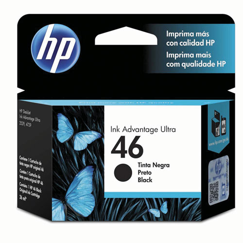 Foto de CARTUCHO ORIGINAL DE TINTA NEGRA HP 46 ADVANTAGE (CZ637AL)  