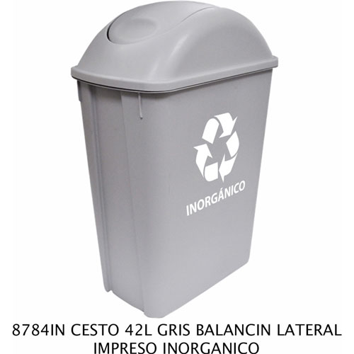Foto de Cesto Con Capacidad De 42 Litros / 11.11 Galones Balancin Lateral 