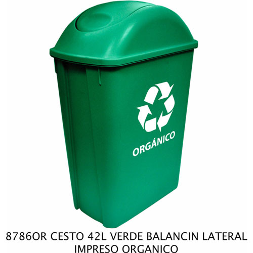 Foto de Cesto Con Capacidad De 42 Litros / 11.11 Galones Balancin Lateral 