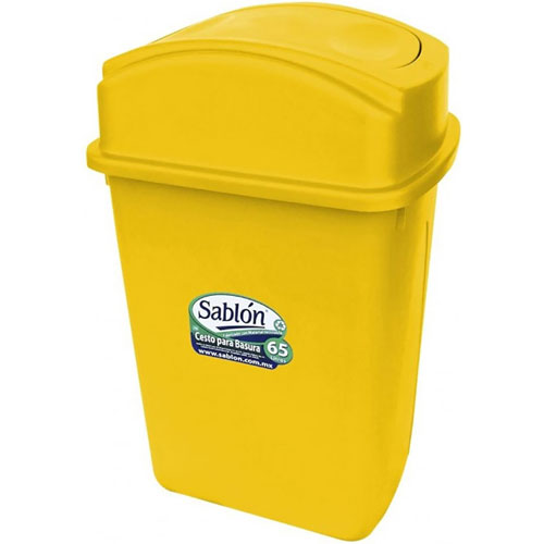 Foto de CESTO CON CAPACIDAD DE 65 LITROS / 17.19 GALONES CON BALANCÍN 