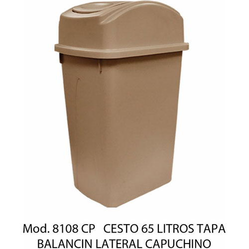 Foto de CESTO CON CAPACIDAD DE 65 LITROS / 17.19 GALONES CON BALANCÍN 