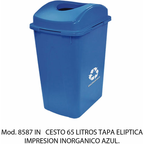 Foto de CESTO CON CAPACIDAD DE 65 LITROS / 17.19 GALONES, CON IMPRESIÓN 