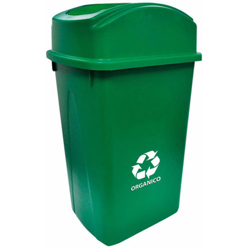 Foto de CESTO CON CAPACIDAD DE 80 LITROS / 21.16 GALONES CON BALANCÍN, CON IMPRESIÓN 