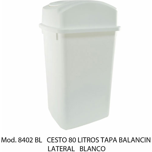 Foto de Cesto Con Capacidad De 80 Litros / 21.16 Galones Con Balancín 