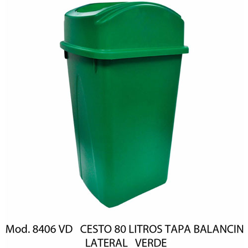Foto de CESTO CON CAPACIDAD DE 80 LITROS / 21.16 GALONES CON BALANCÍN 