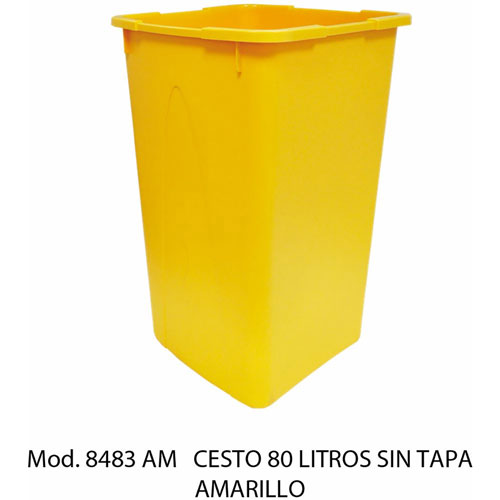 Foto de CESTO CON CAPACIDAD DE 80 LITROS / 21.16 GALONES SIN TAPA 