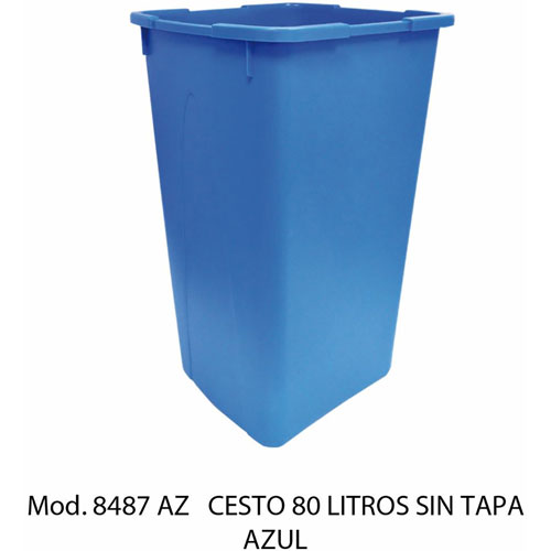 Foto de CESTO CON CAPACIDAD DE 80 LITROS / 21.16 GALONES SIN TAPA 