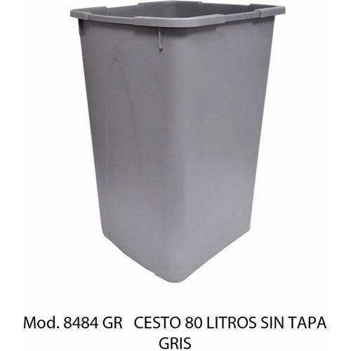 Foto de CESTO CON CAPACIDAD DE 80 LITROS / 21.16 GALONES SIN TAPA 