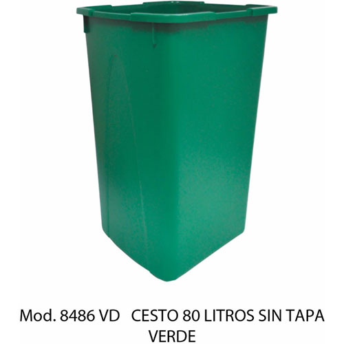 Foto de CESTO CON CAPACIDAD DE 80 LITROS / 21.16 GALONES SIN TAPA 