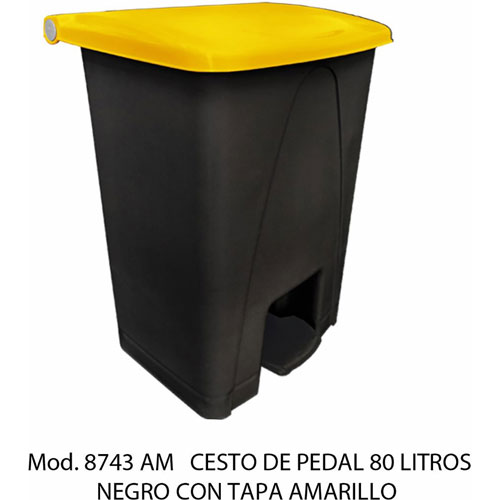 CESTO CON PEDAL CON CAPACIDAD DE 80 LITROS 21.16 GALONES