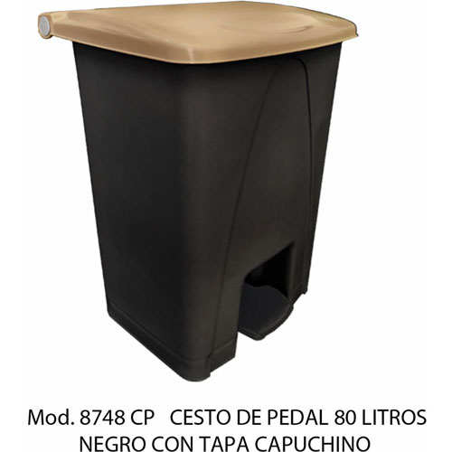 Foto de CESTO CON PEDAL CON CAPACIDAD DE 80 LITROS / 21.16 GALONES 