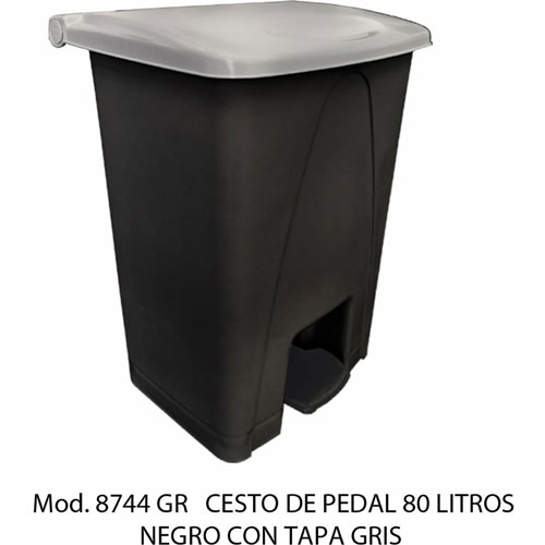 Foto de CESTO CON PEDAL CON CAPACIDAD DE 80 LITROS / 21.16 GALONES 