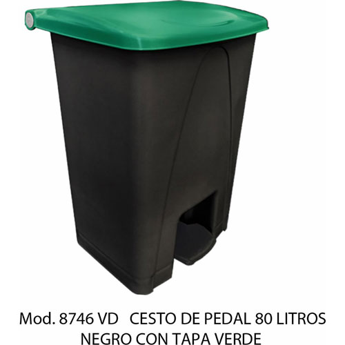 Foto de CESTO CON PEDAL CON CAPACIDAD DE 80 LITROS / 21.16 GALONES 
