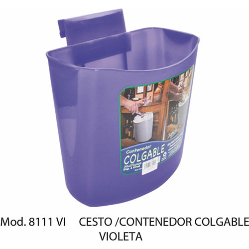 Foto de CESTO / CONTENEDOR COLGABLE. PRÁCTICO Y ÚTIL EN COCINA, OFICINA , BAR ETC. CAP. 6.5  L / 1.71 GAL 