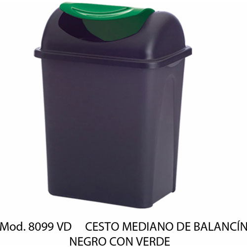 Foto de Cesto De Basura Con Tapa Con Balancín  Y Con Ranuras Para Fijar Bolsa Para Basura.Capacidad 17  L / 4.49 Gal 