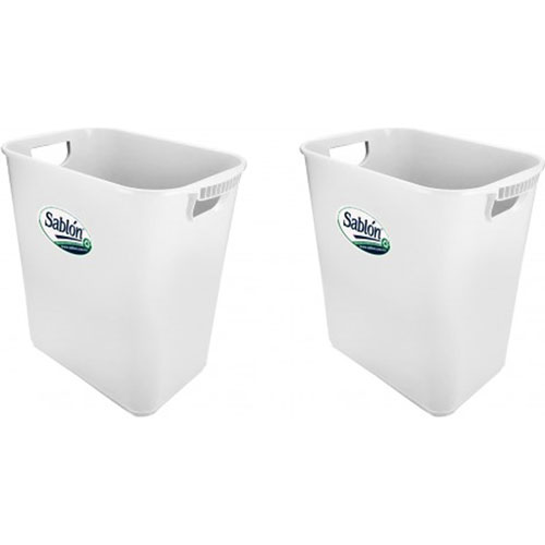 Foto de CESTO DE BASURA JUMBO RECTANGULAR, CON ASAS.CAPACIDAD 26 L / 6.87 GAL. CON IMPRESIÓN 