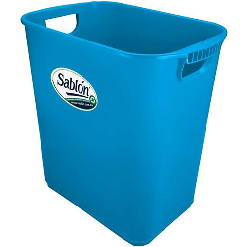Foto de CESTO DE BASURA JUMBO RECTANGULAR, CON ASAS.CAPACIDAD 26 L / 6.87 GAL. 