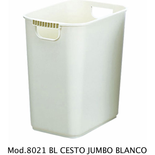 Foto de CESTO DE BASURA JUMBO RECTANGULAR, CON ASAS.CAPACIDAD 26 L / 6.87 GAL. 