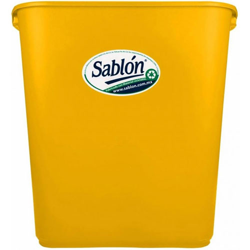 Foto de CESTO DE BASURA JUMBO RECTANGULAR, CON ASAS.CAPACIDAD 26 L / 6.87 GAL. 