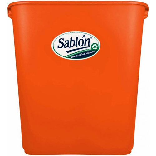 Foto de CESTO DE BASURA JUMBO RECTANGULAR, CON ASAS.CAPACIDAD 26 L / 6.87 GAL. 