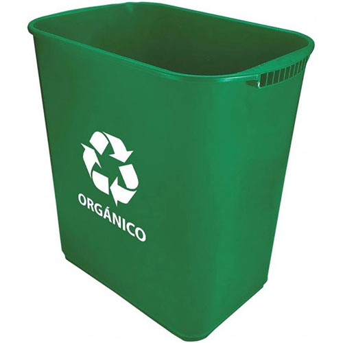 Foto de Cesto De Basura Jumbo Rectangular Sin Asas.Capacidad 26 L / 6.87 Gal. Con Impresión 