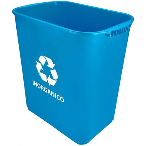 Foto de CESTO DE BASURA JUMBO RECTANGULAR, SIN ASAS.CAPACIDAD 26 L / 6.87 GAL. CON IMPRESIÓN 