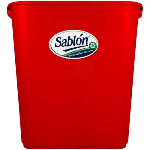 Foto de CESTO DE BASURA JUMBO RECTANGULAR, SIN ASAS.CAPACIDAD 26 L / 6.87 GAL. 