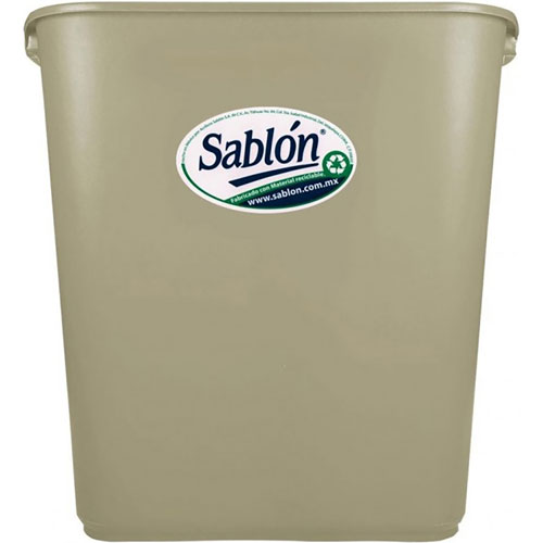 Foto de CESTO DE BASURA JUMBO RECTANGULAR, SIN ASAS.CAPACIDAD 26 L / 6.87 GAL. 