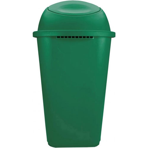 Foto de CESTO DE BASURA JUMBO RECTANGULAR, SIN ASAS CON TAPA BALANCIN LATERAL.CAPACIDAD 26 L / 6.87 GAL. 