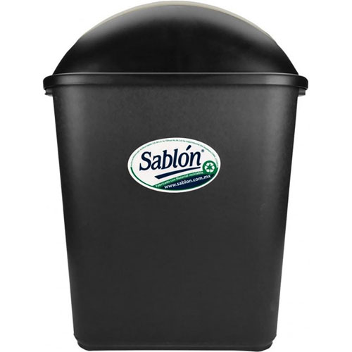 Foto de CESTO DE BASURA JUMBO RECTANGULAR, SIN ASAS CON TAPA BALANCIN LATERAL.CAPACIDAD 26 L / 6.87 GAL. 