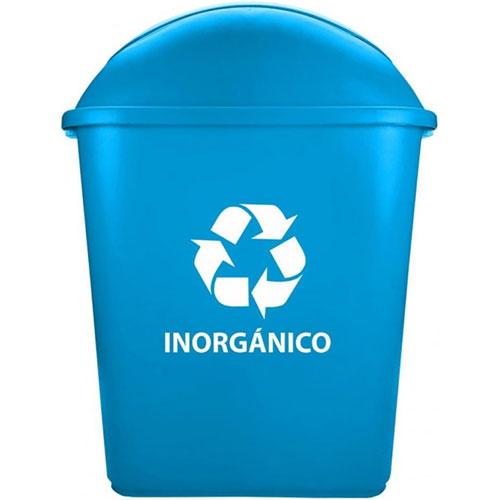 Foto de CESTO DE BASURA JUMBO RECTANGULAR, SIN ASAS CON TAPA BALANCIN LATERAL. CON IMPRESIÓN 