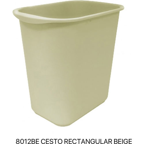 Foto de CESTO DE BASURA RECTANGULAR, SIN ASAS.CAPACIDAD 13 L / 3.43 GAL. 