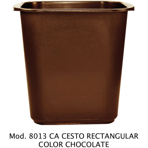 Foto de CESTO DE BASURA RECTANGULAR, SIN ASAS.CAPACIDAD 13 L / 3.43 GAL. 