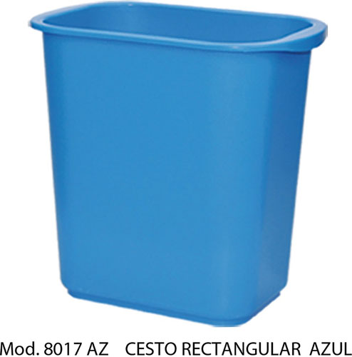 Foto de CESTO DE BASURA RECTANGULAR, SIN ASAS.CAPACIDAD 13 L / 3.43 GAL. 