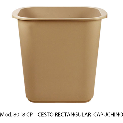 Foto de CESTO DE BASURA RECTANGULAR, SIN ASAS.CAPACIDAD 13 L / 3.43 GAL. 