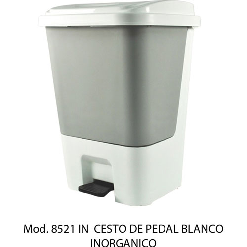 Foto de CESTO DE PEDAL CON CAPACIDAD DE 17 LITROS / 4.49 GALONES CON TAPA. 