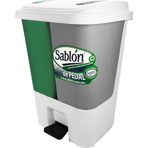 Foto de CESTO DE PEDAL CON CAPACIDAD DE 17 LITROS / 4.49 GALONES CON TAPA. 