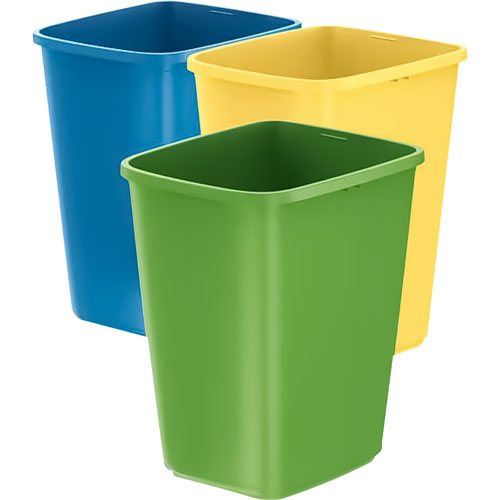 Foto de Cesto para basura Prospeplast Compacta Q 12L con 3 amarillo/verde/azul 